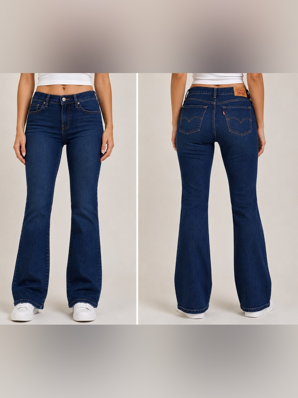 Levi's High-Rise Dark Indigo Straight Jeans
